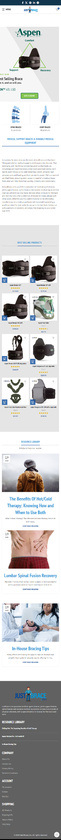 JustBrace Home Page Mobile