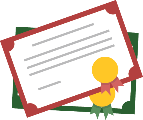 Two certificates stacked on top of each other.