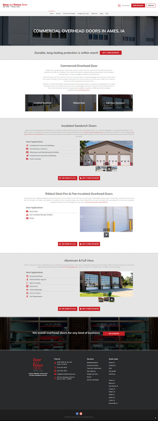 Door and Fence Store Commercial Overhead Doors Page