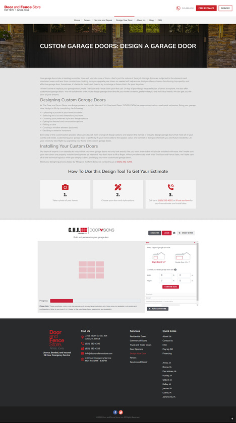 Door and Fence Store Design Door Page