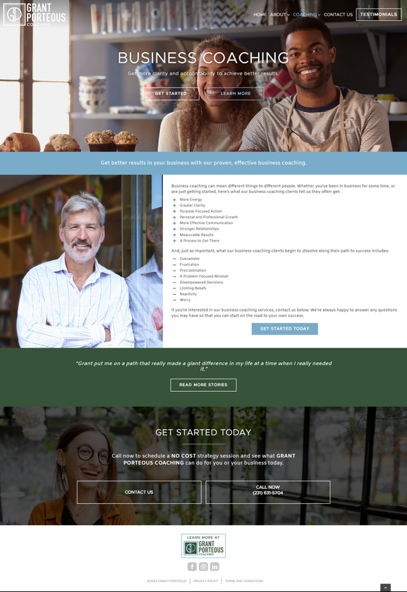 Grant Porteous Business Coaching Page