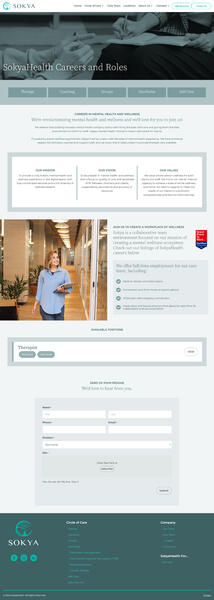 SokyaHealth Careers Page