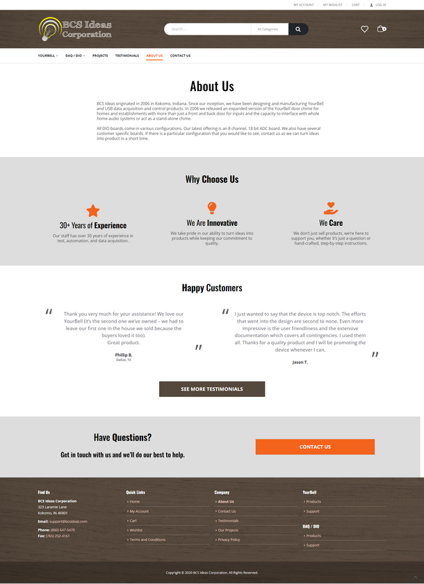 BCS Ideas About Page