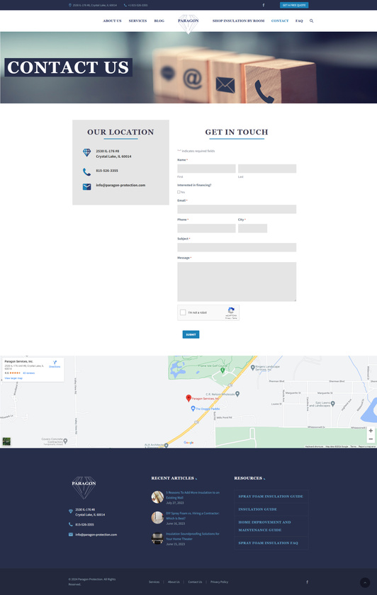 Paragon Protection Contact Page